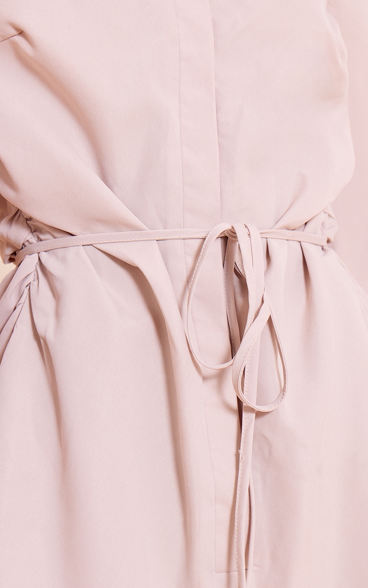 Cream Woven Belt Detail Romper image 4