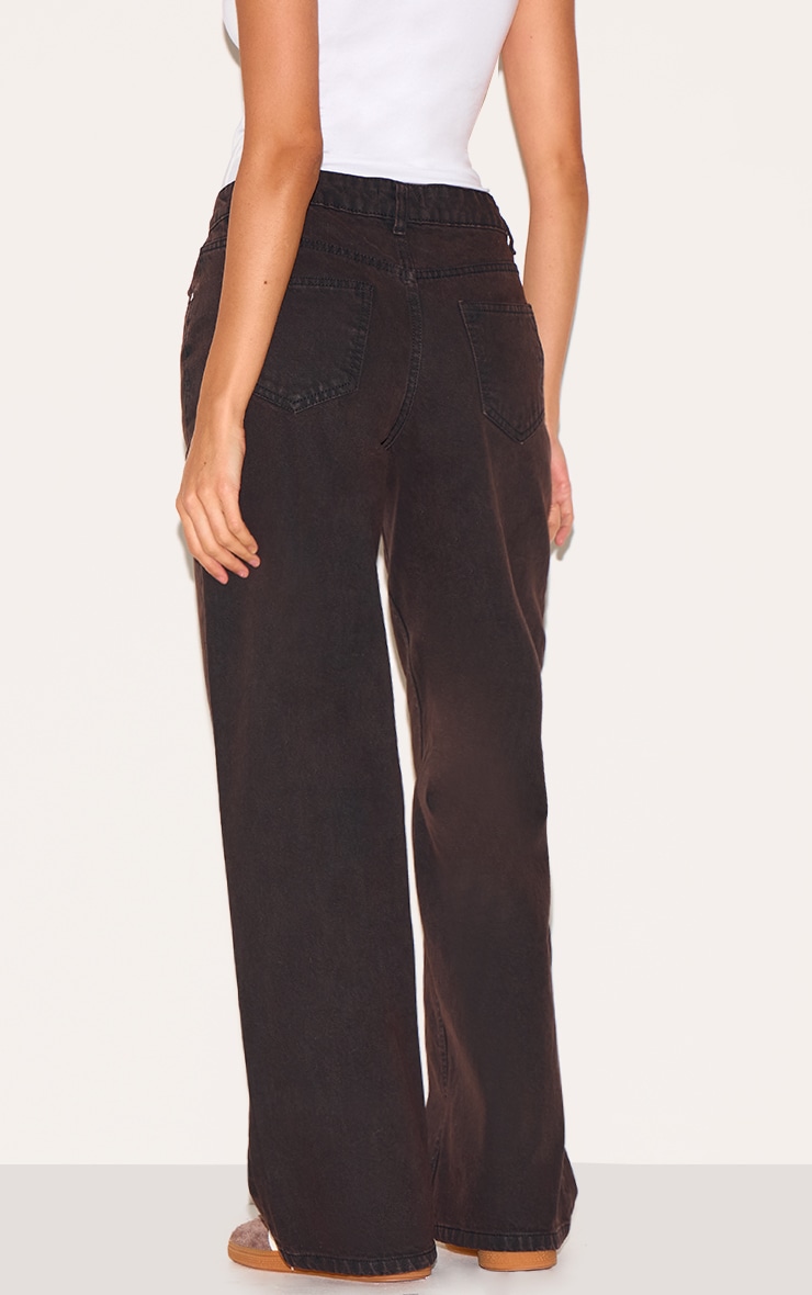 Dark Chocolate Low Waist Wide Leg Jeans image 3