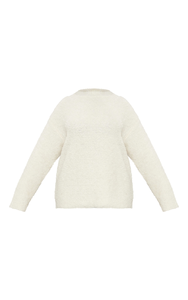 Plus Cream Bobble Knit Oversized Sweater PrettyLittleThing CA