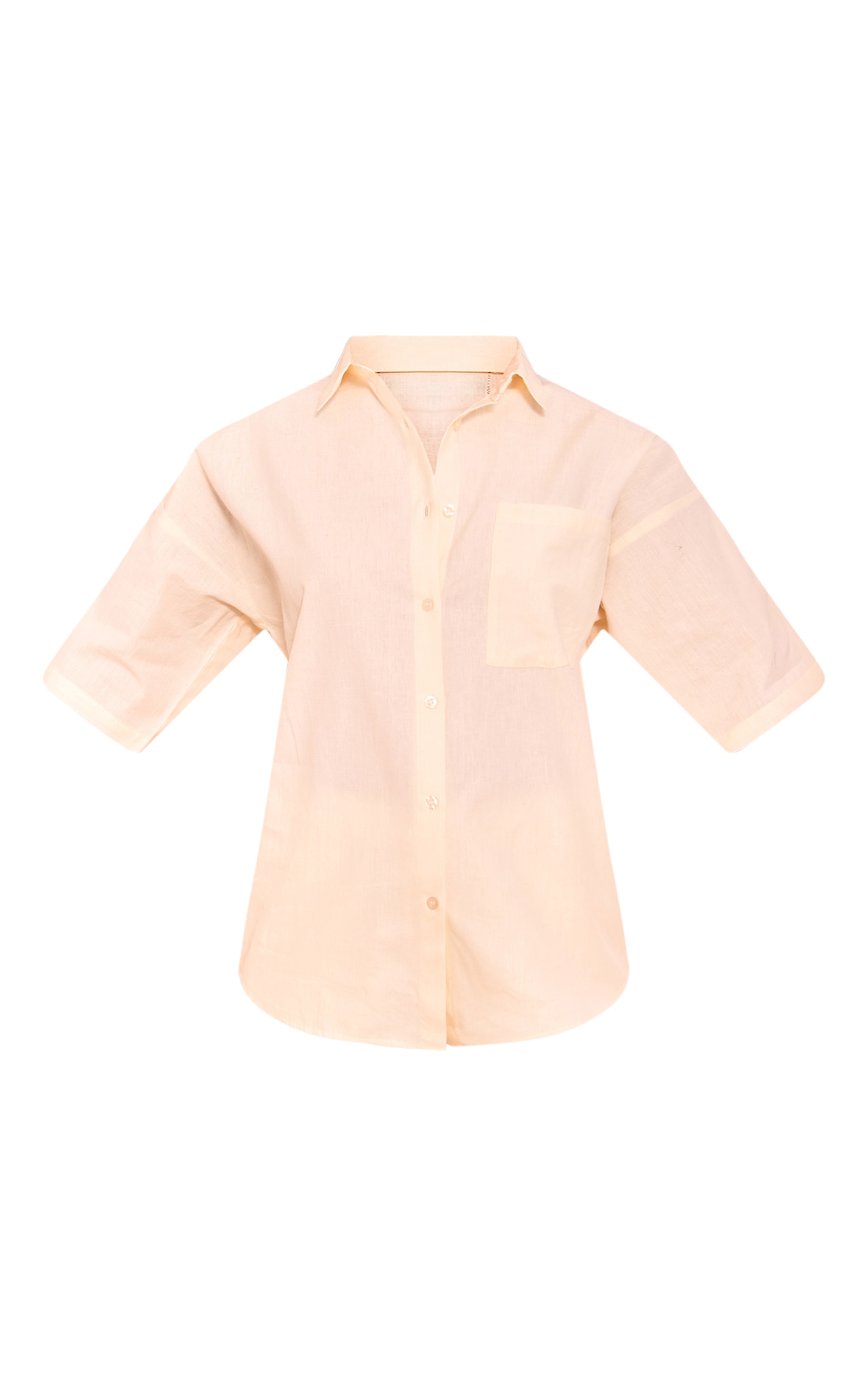 Tall Chemise manches courtes effet lin gris pierre image 5