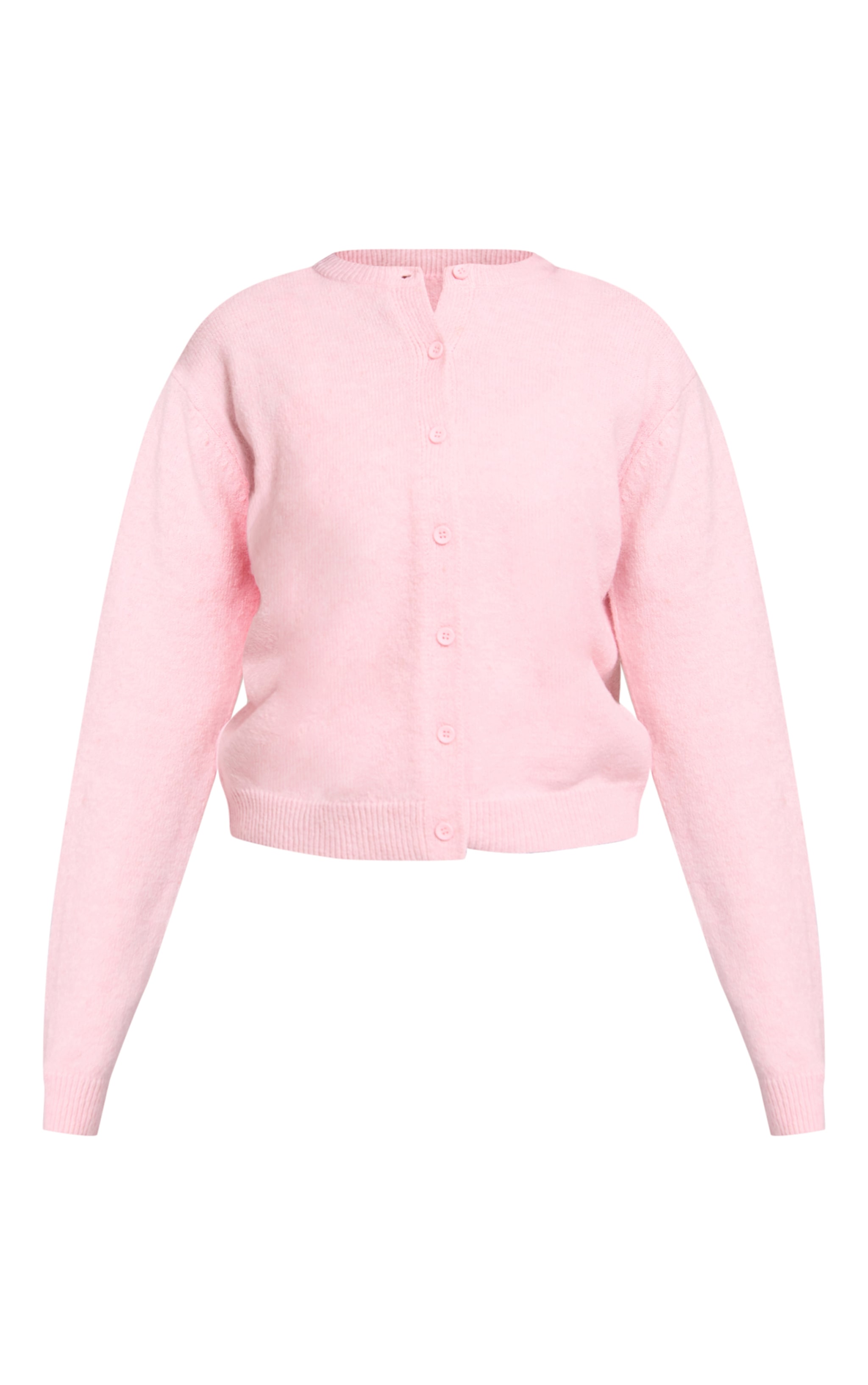 Petite Baby Pink Knit Button Through Cardigan image 5