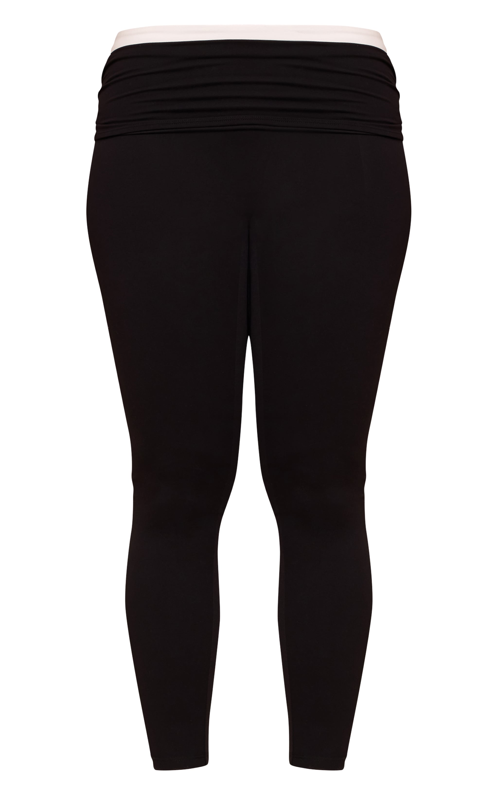 Shape Black Contrast Foldover Waistband Active Sculpt Leggings image 5