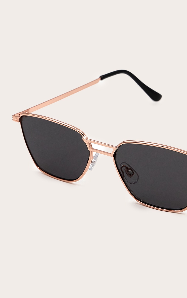 Gold Squared Cat Eye Sunglasses image 4