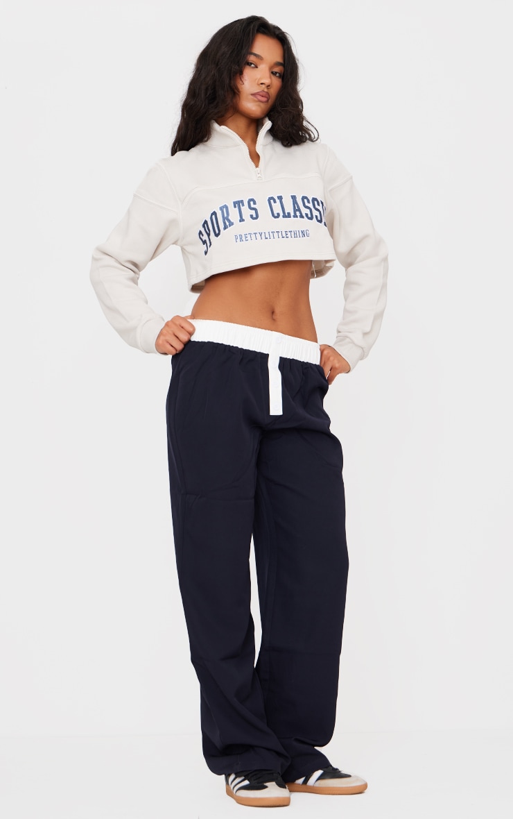 Stone Crop Half Zip Embroided Sweatshirt image 3