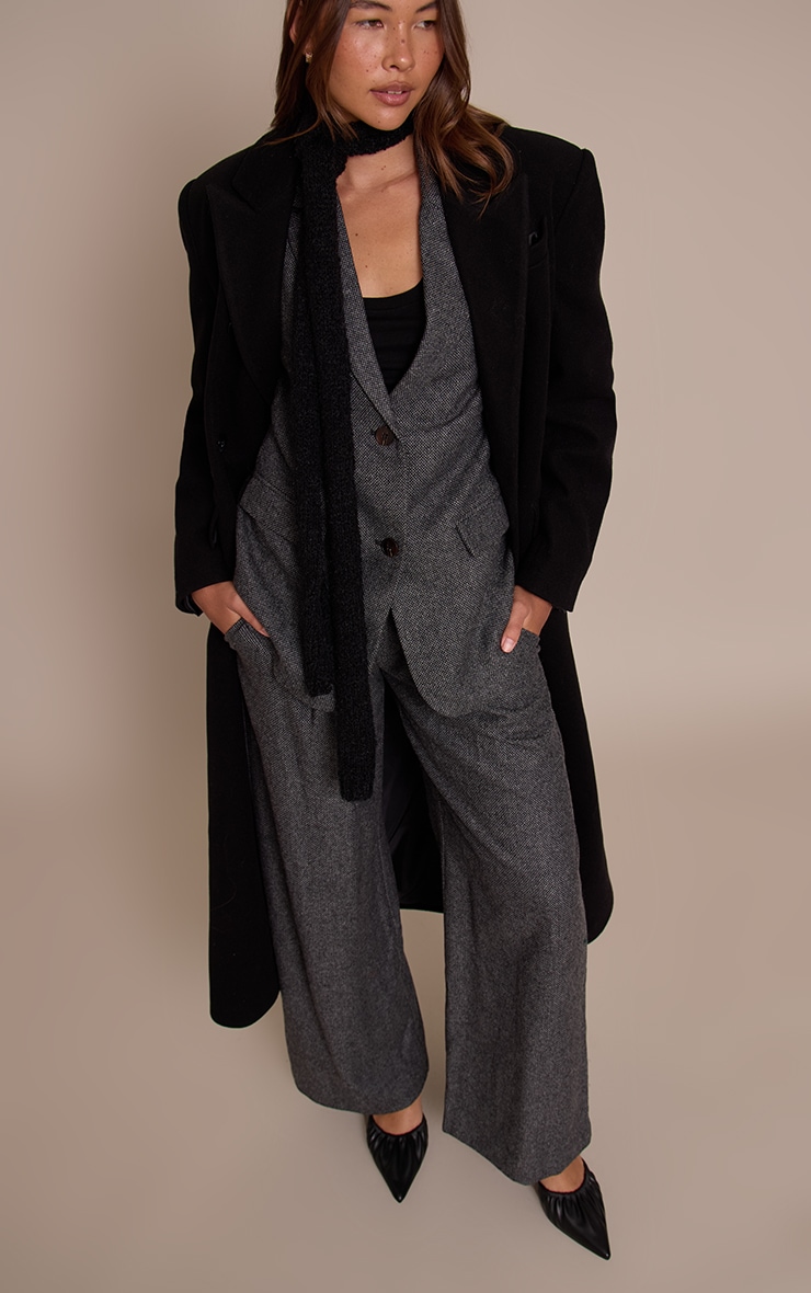 Blazer de tailleur gris anthracite à pieds de poule image 3