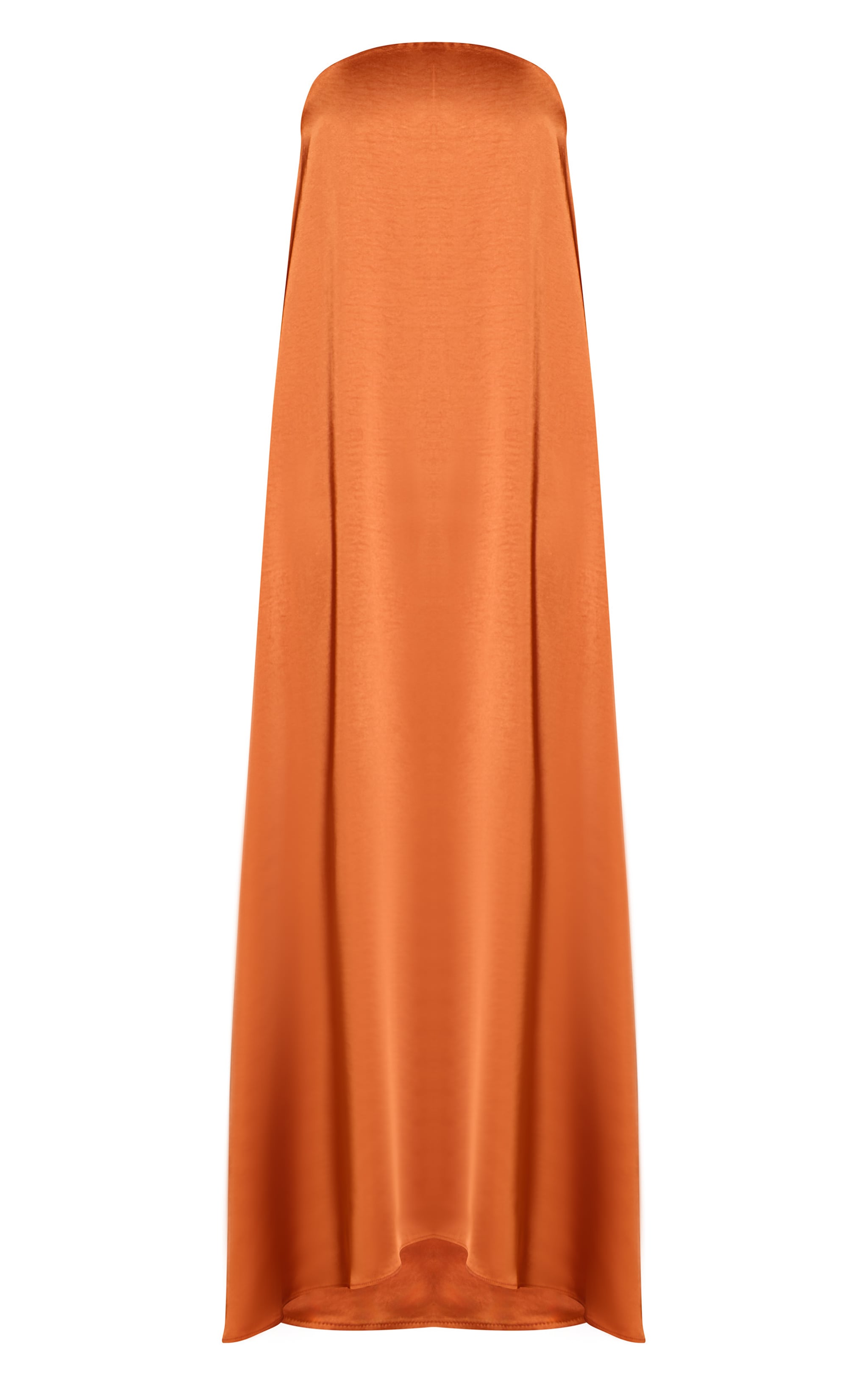 Rust Textured Satin Bandeau Column Dress image 5