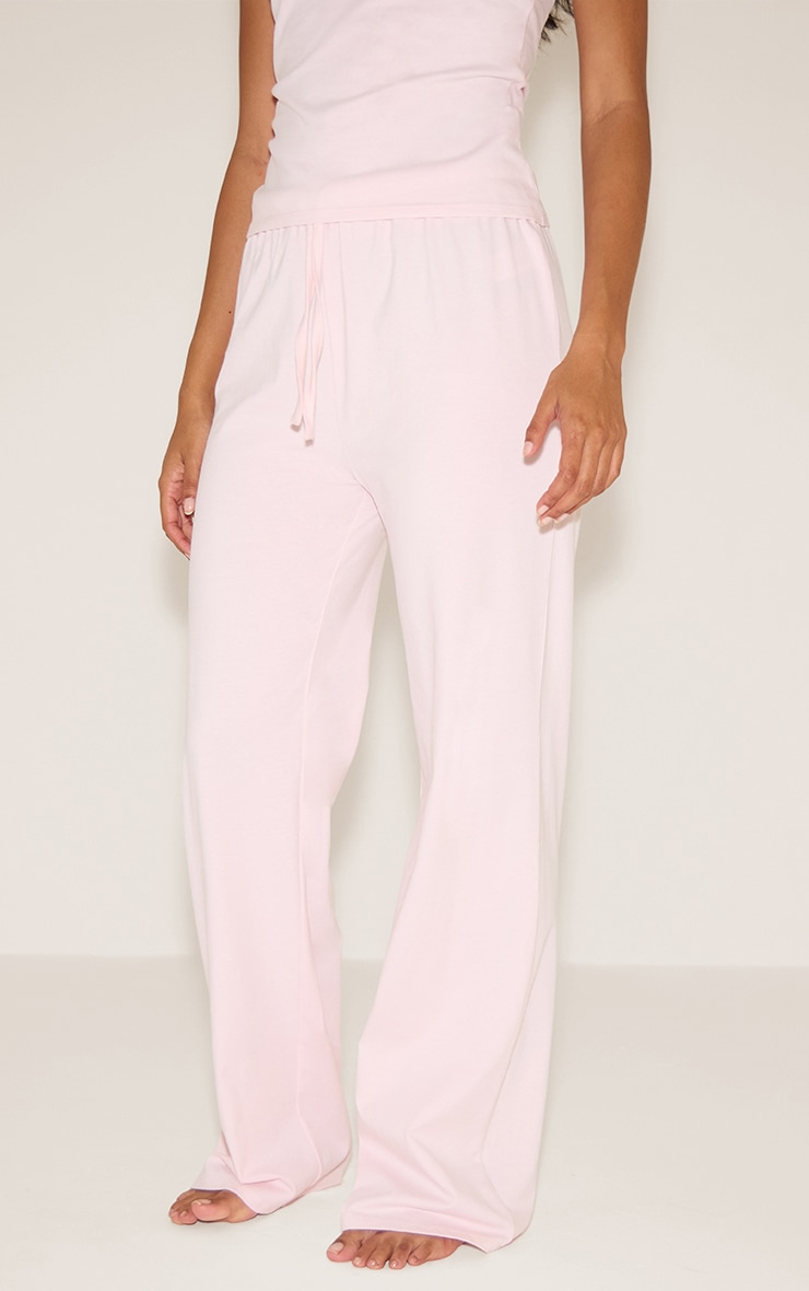 Baby Pink Jersey Wide Leg Pj Bottoms image 2