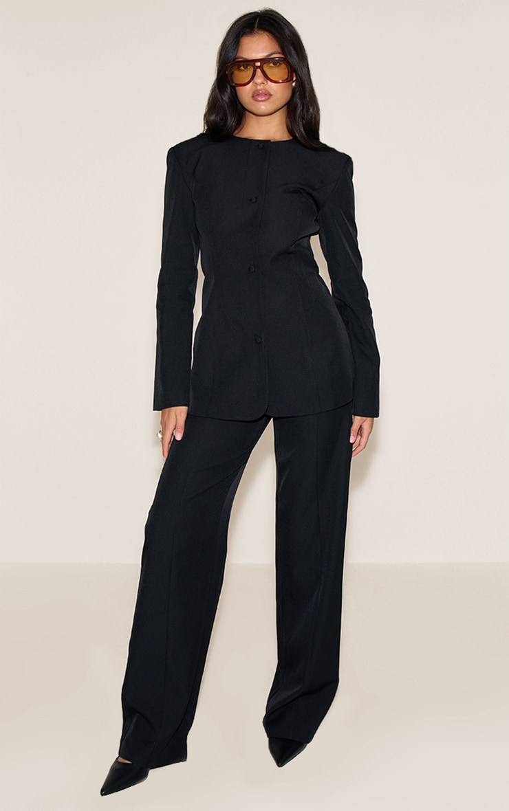 Blazer de tailleur ajusté noir image 3