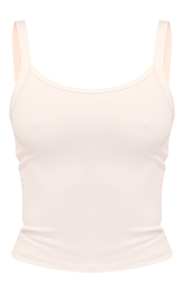 Petite White Snatched Sculpt Cami Strap Crop Top image 5