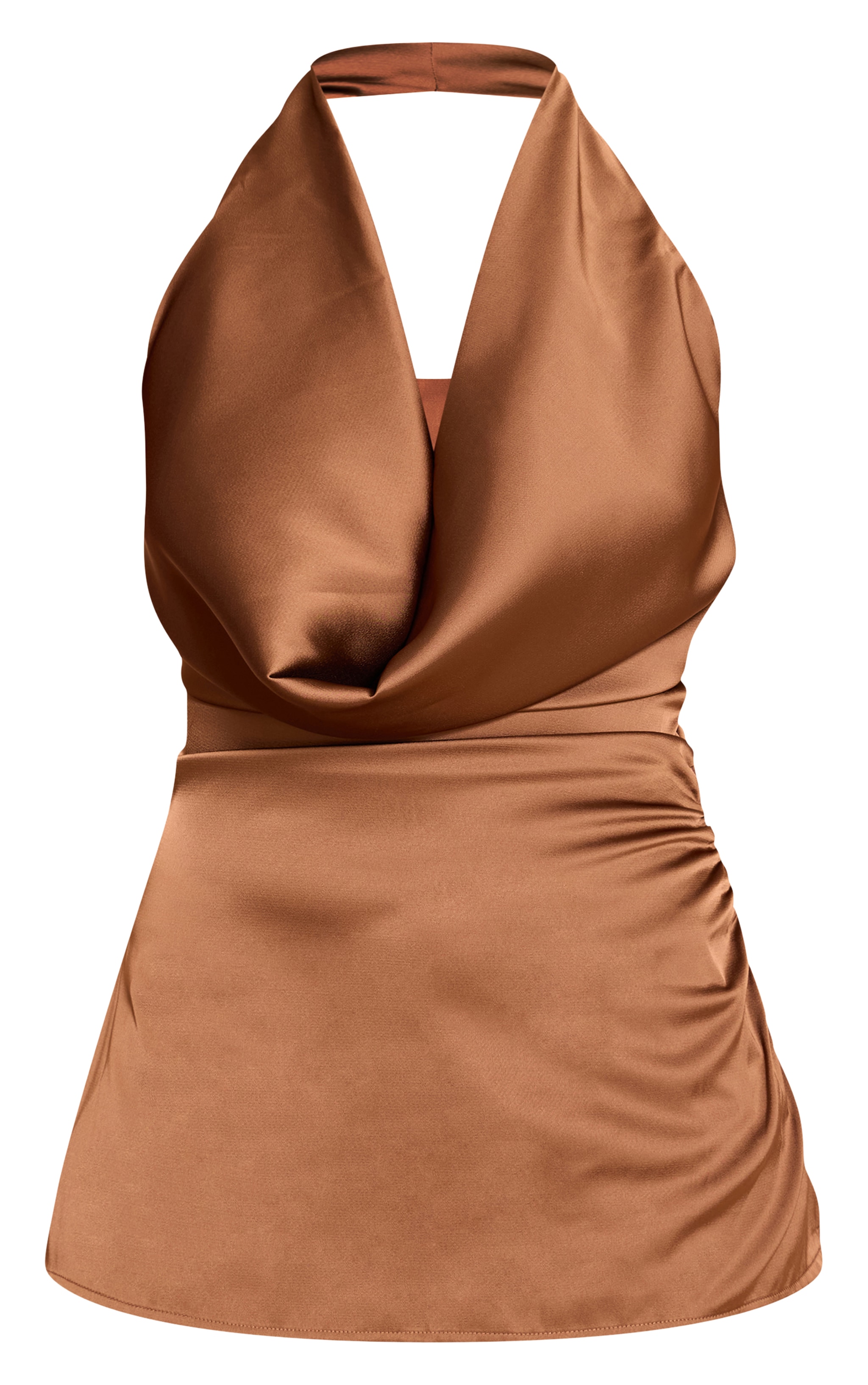 Chocolate Extreme Longline Cowl Neck Top image 5