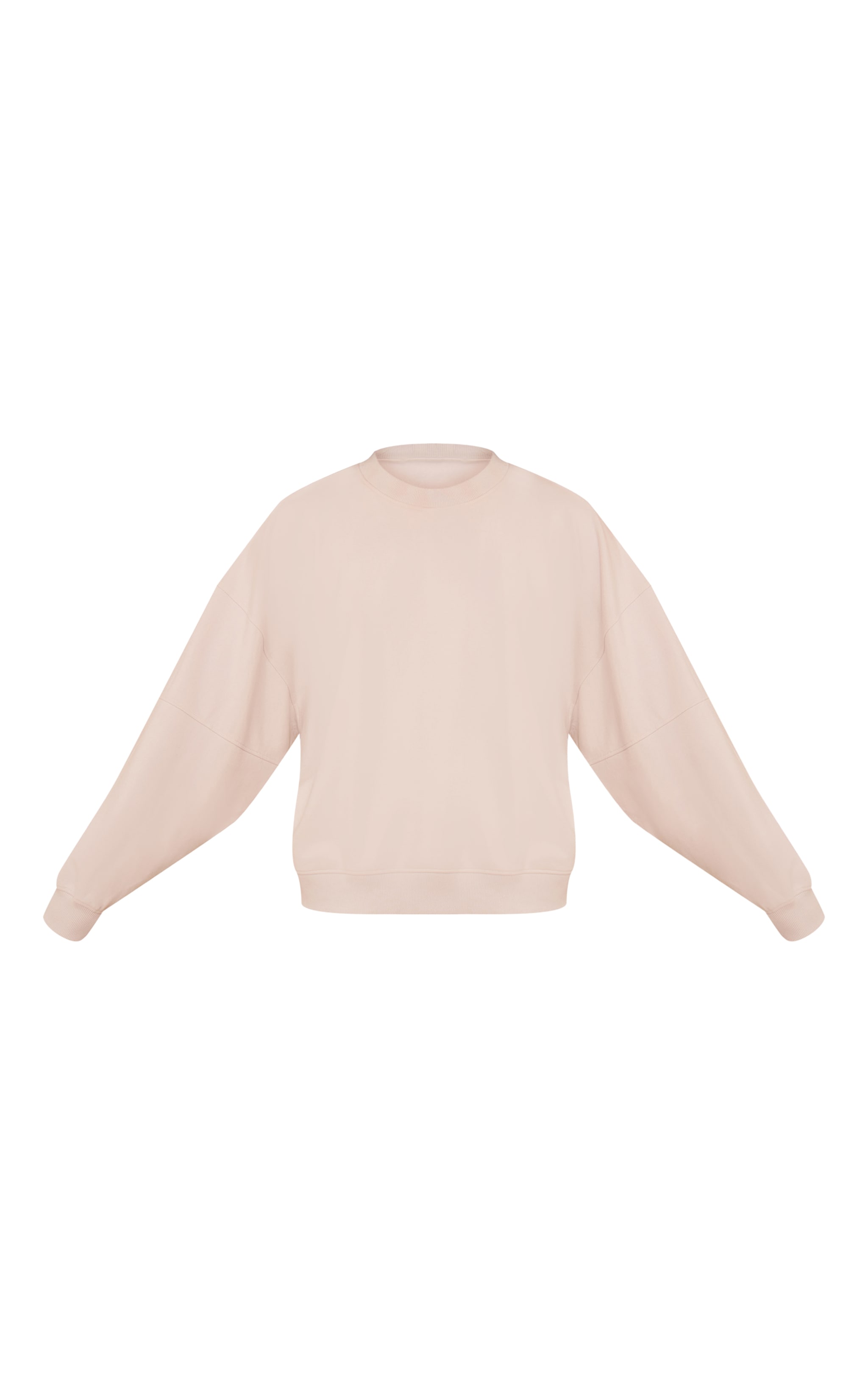 PLT Cream Interlock Funnel Neck Sweatshirt image 5