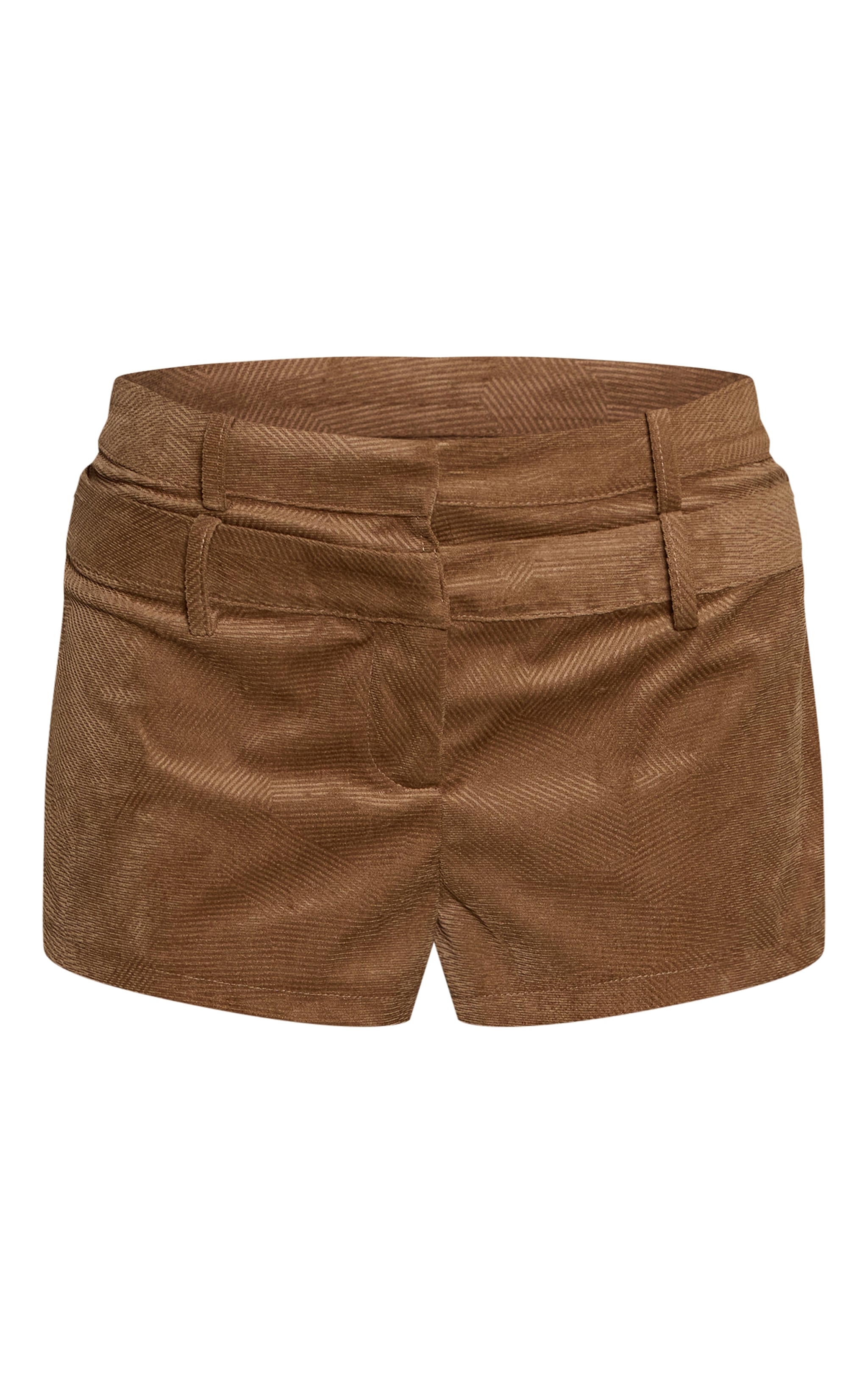 Brown Corduroy Double Waistband Hot Pants image 6