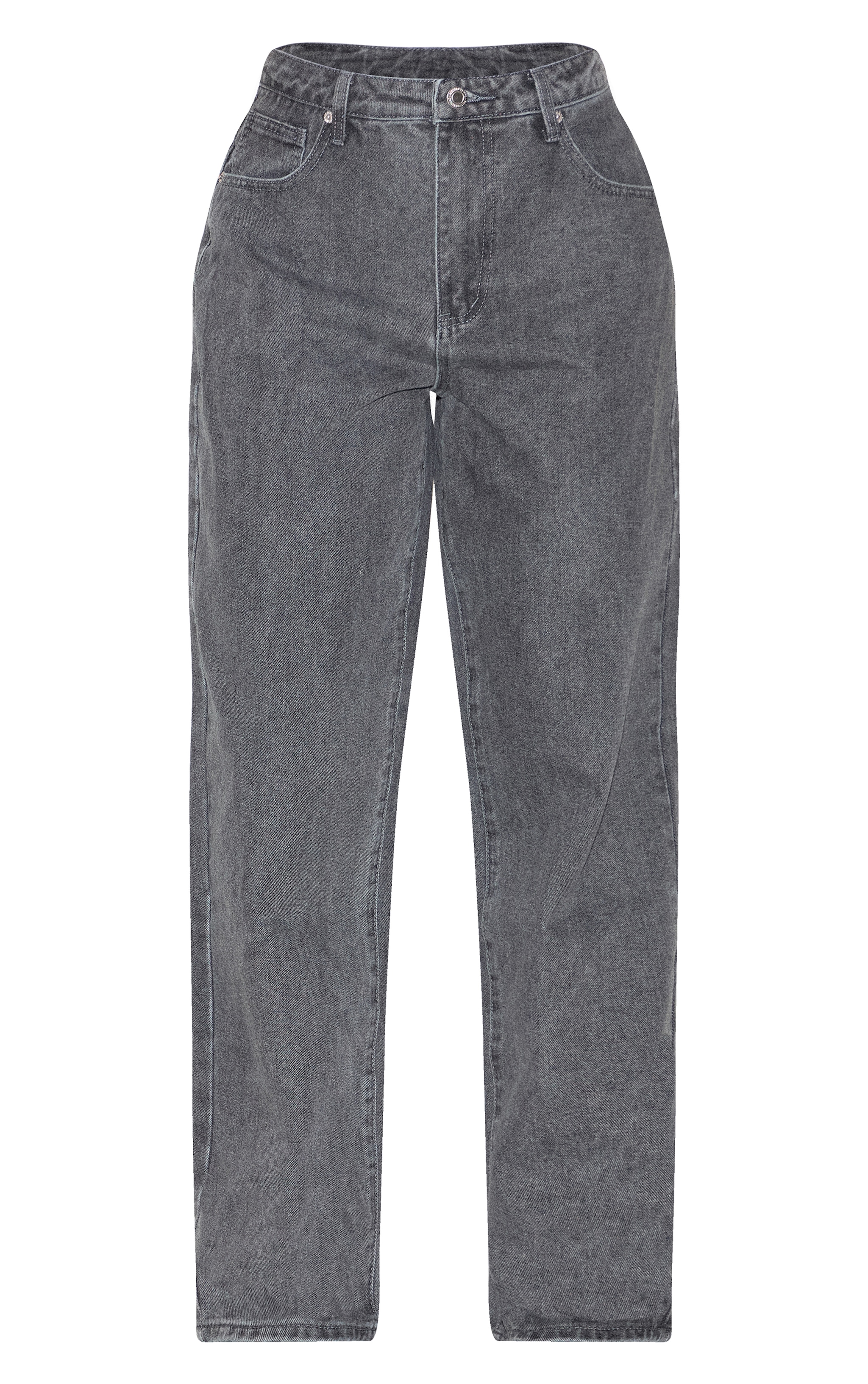 Grey High Waist Boyfriend Jeans image 5