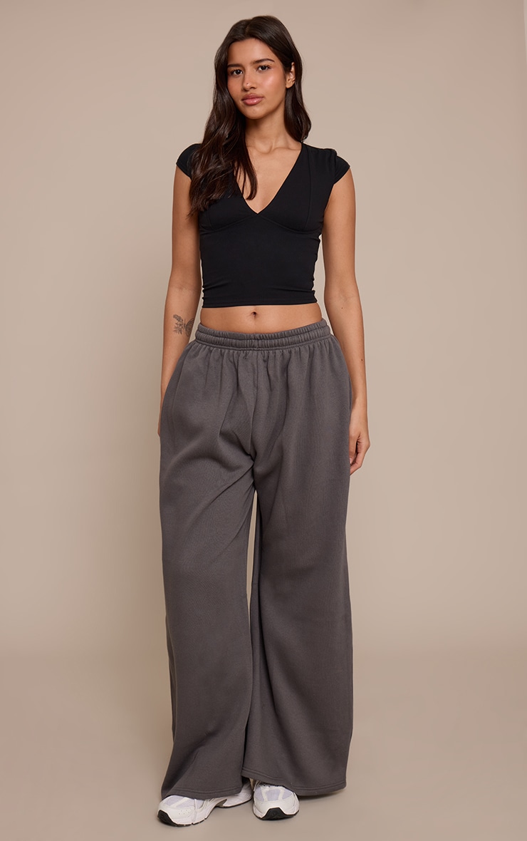 Tall Charcoal Wide Leg Joggers image 1