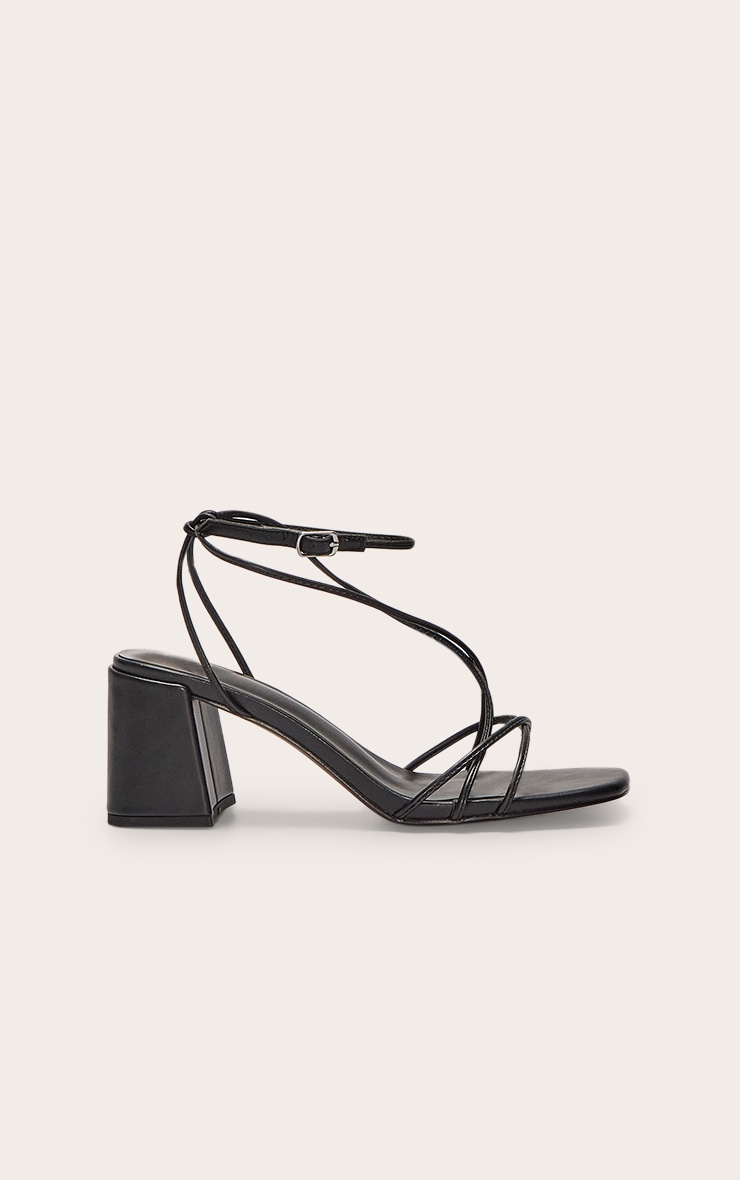 strappy mid block heel