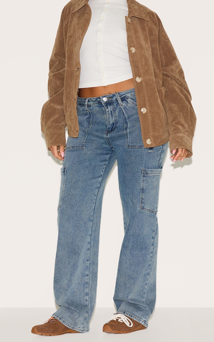 Jean Cargo Large Délavage Vintage Sculpt image 1