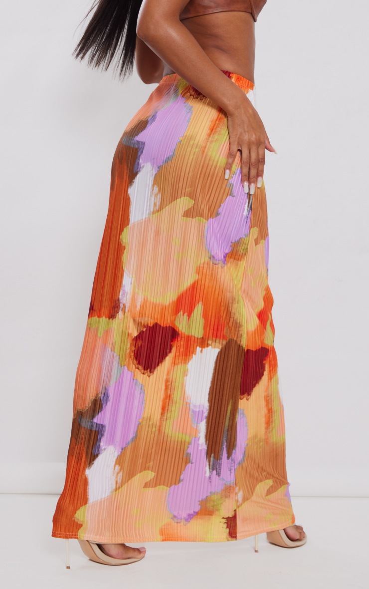 Jupe Plissée Femme Taille 14 - Acrylique Multicolore Style Rétro