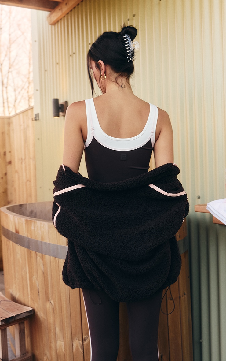 PLT Chocolate Double Layer Contrast Gym Vest image 2