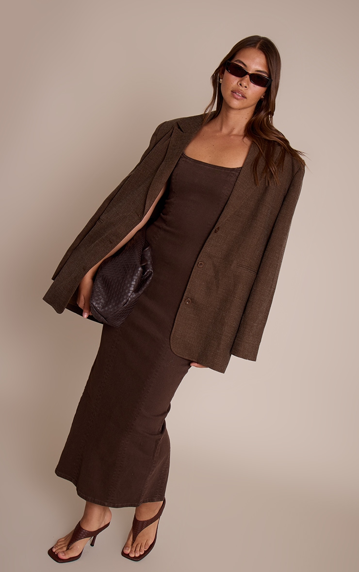 Chocolate Cami Strap Maxi Dress image 3