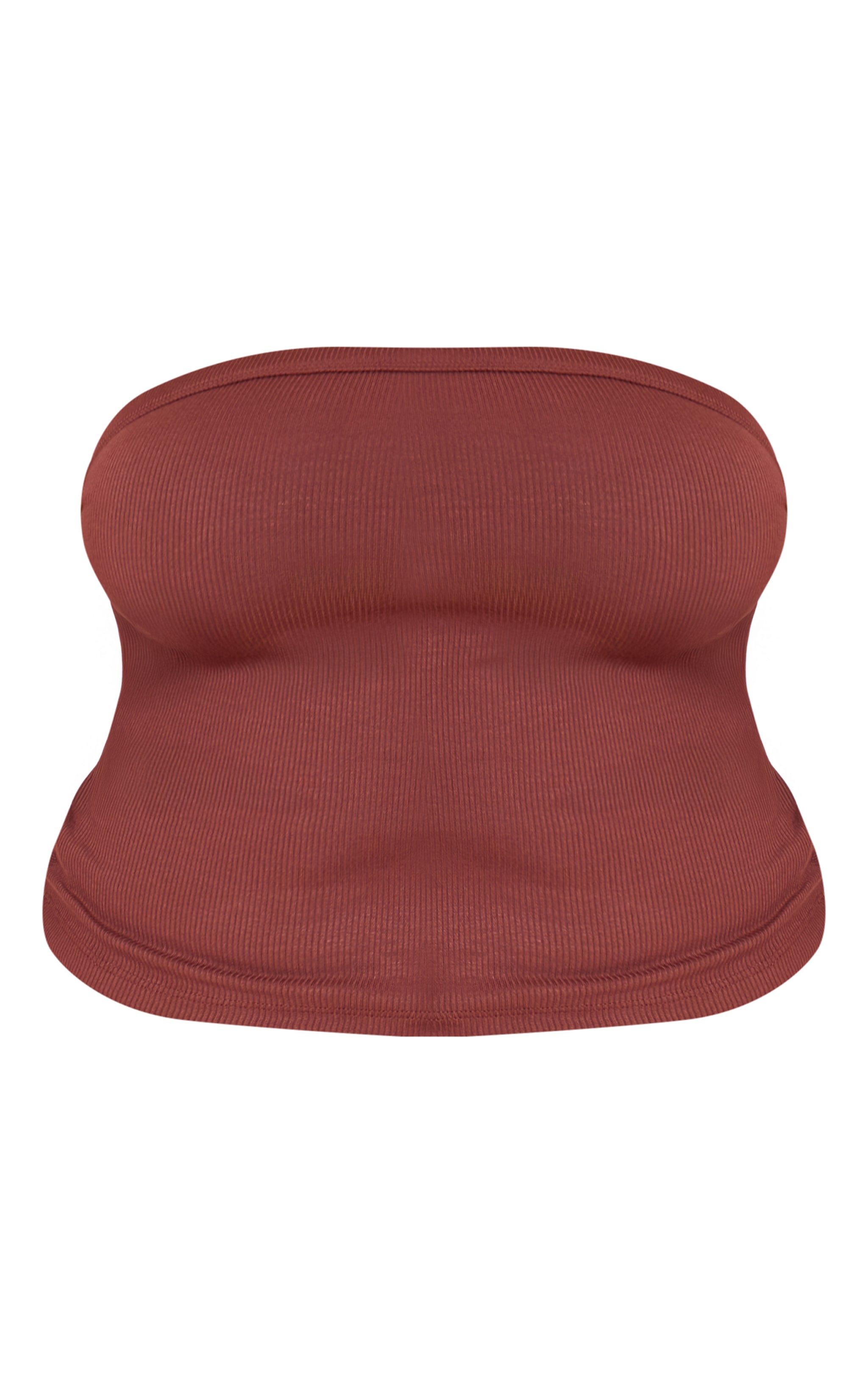 Plus Chocolate Soft Rib Bandeau Top image 5