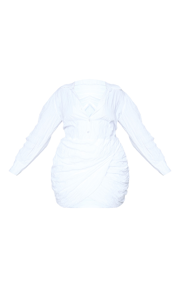 Plus Robe chemise portefeuille blanche image 5