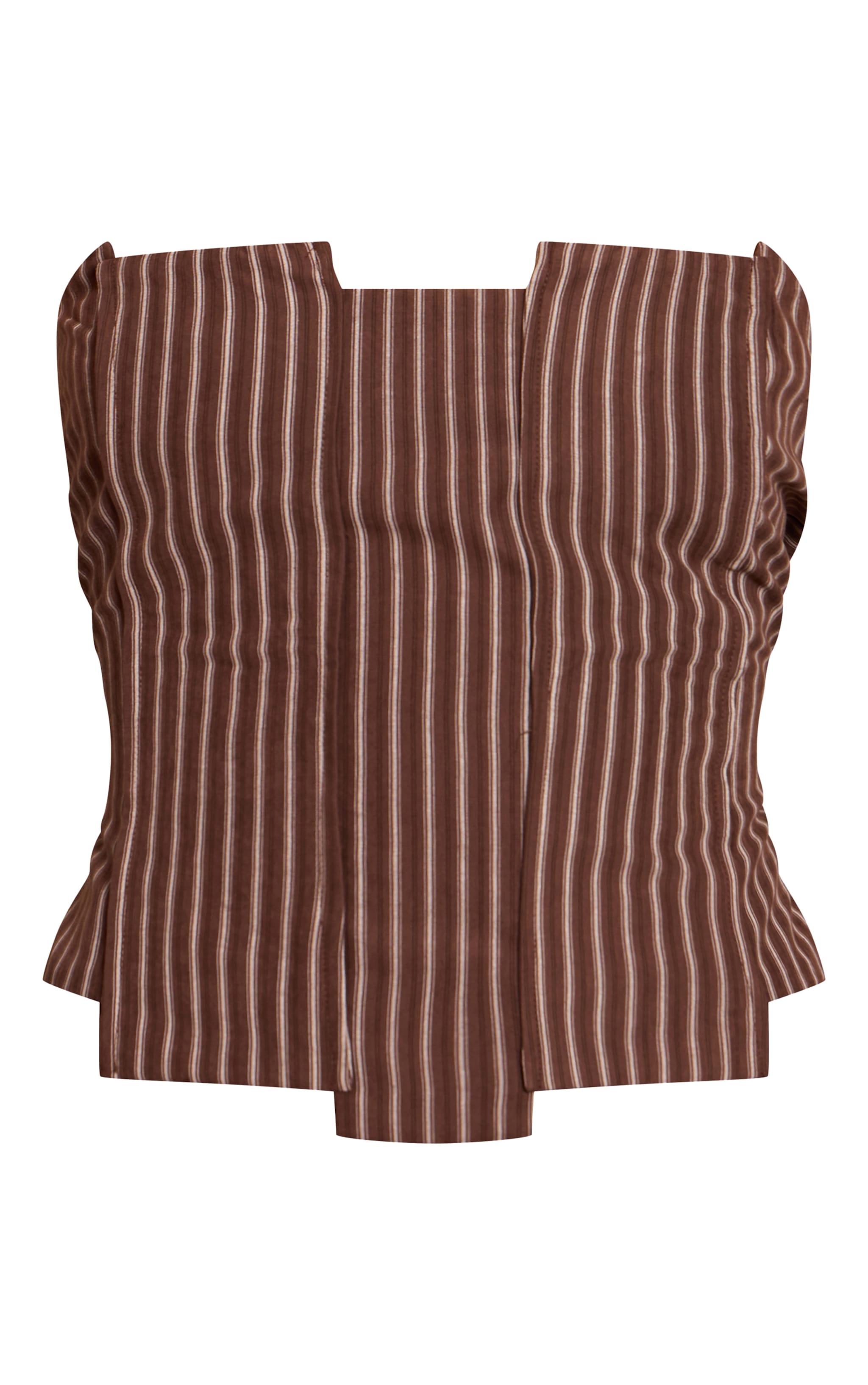 Corset en peau de pêche chocolat à rayures image 5