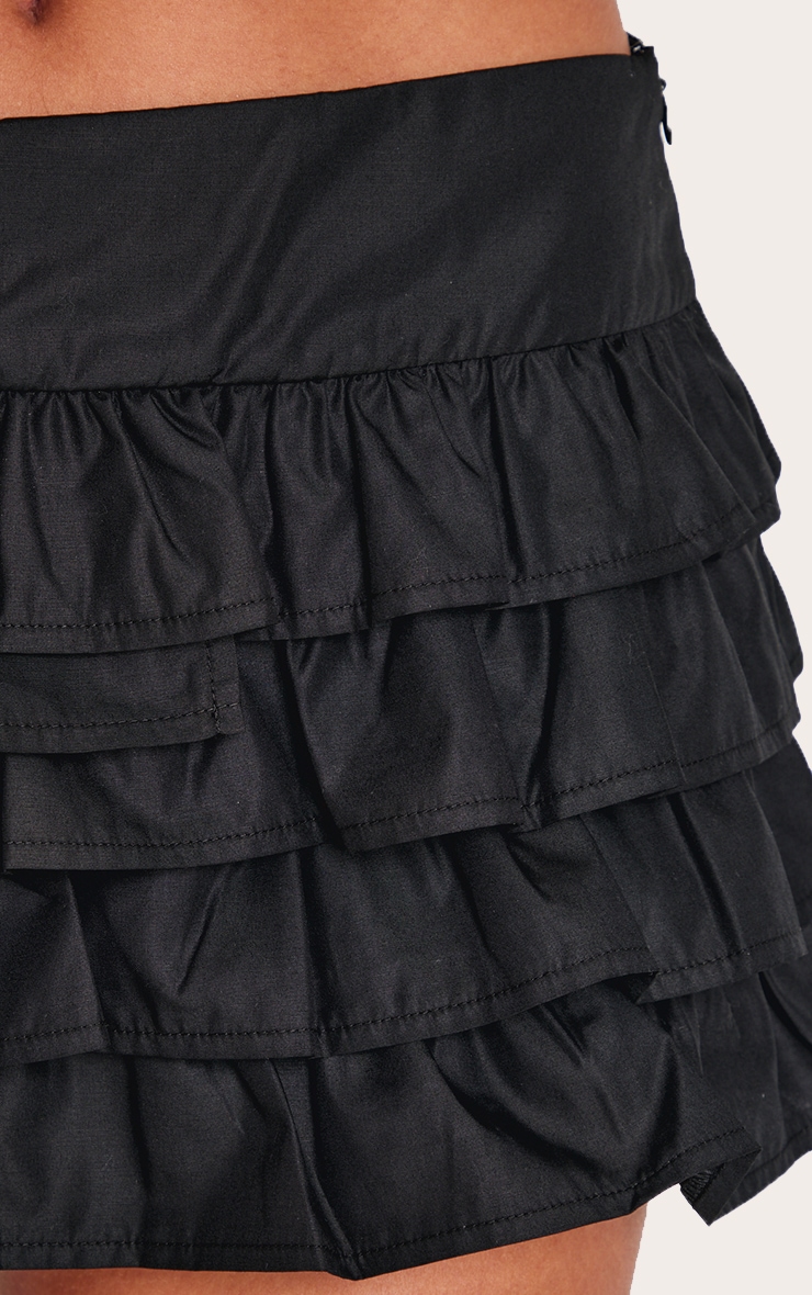 Black Woven Rara Skort image 5