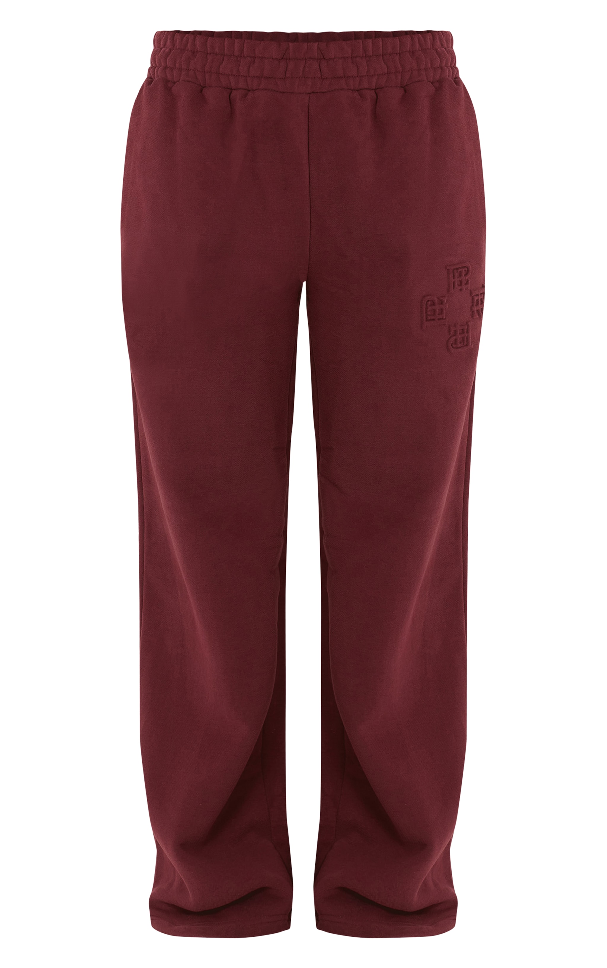 Wine PLT Embossed Wide Leg Track Pants image 5
