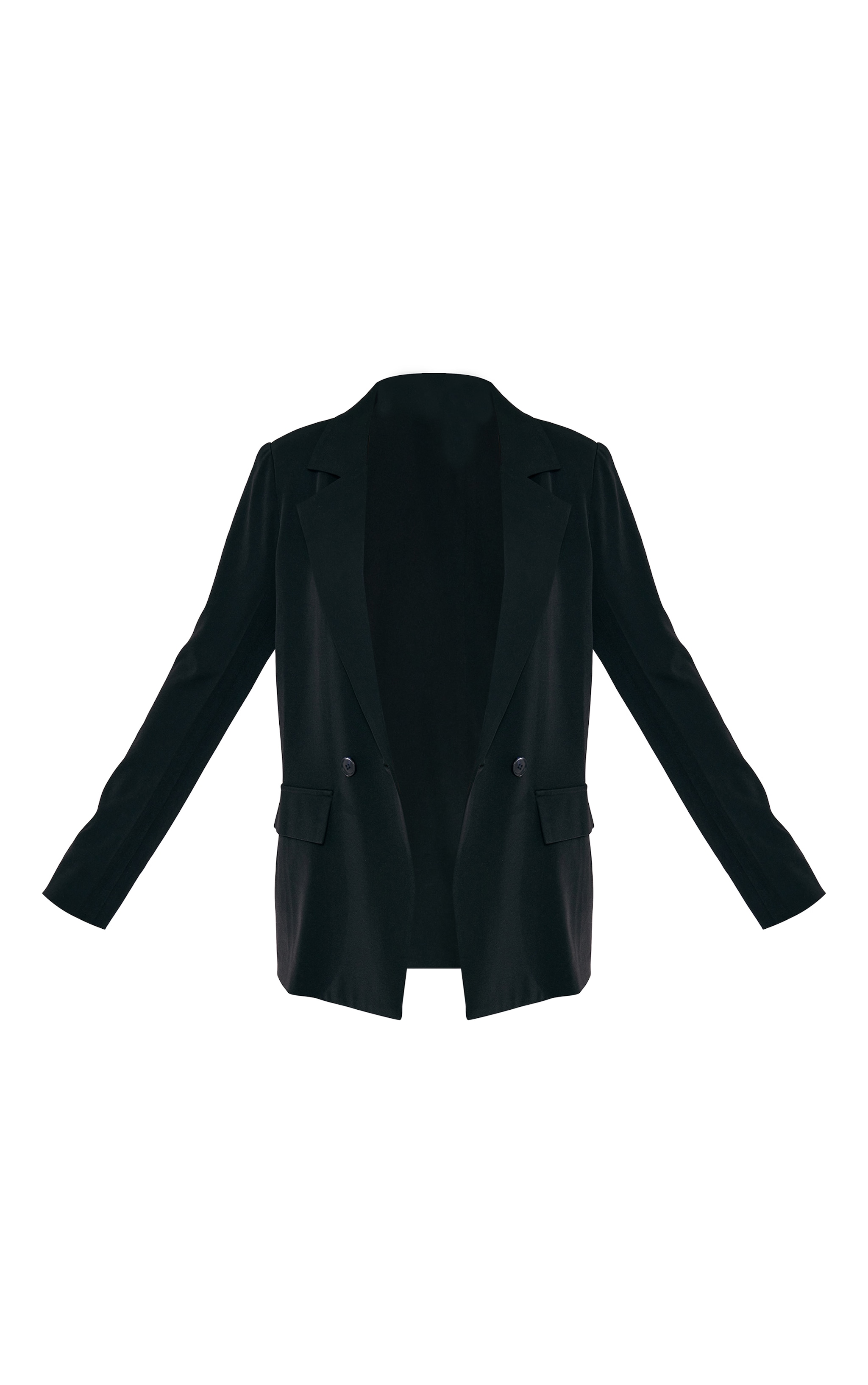 Black Tailored Oversized Longline Blazer image 5