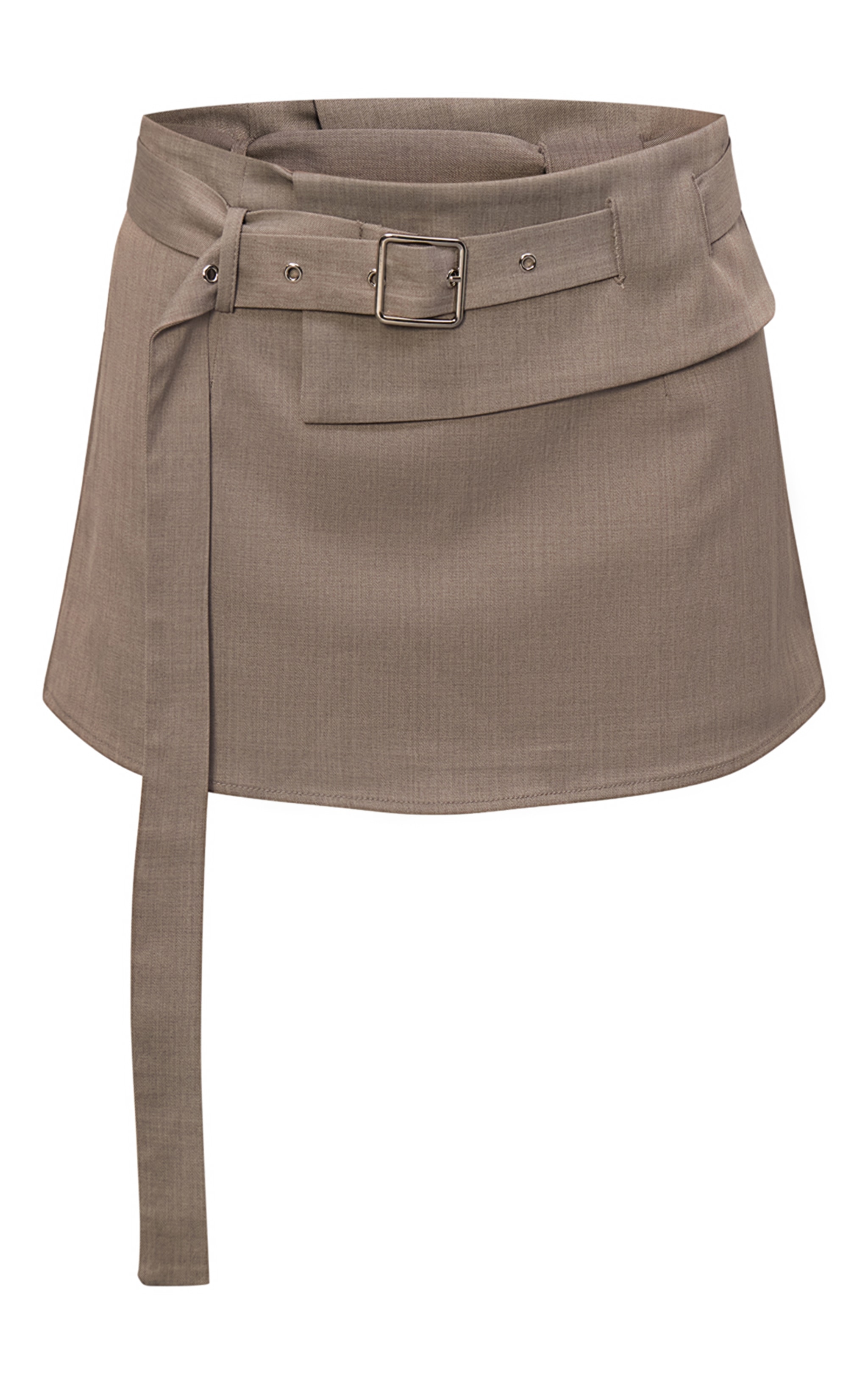 Charcoal Woven Belt Detail Skort image 7