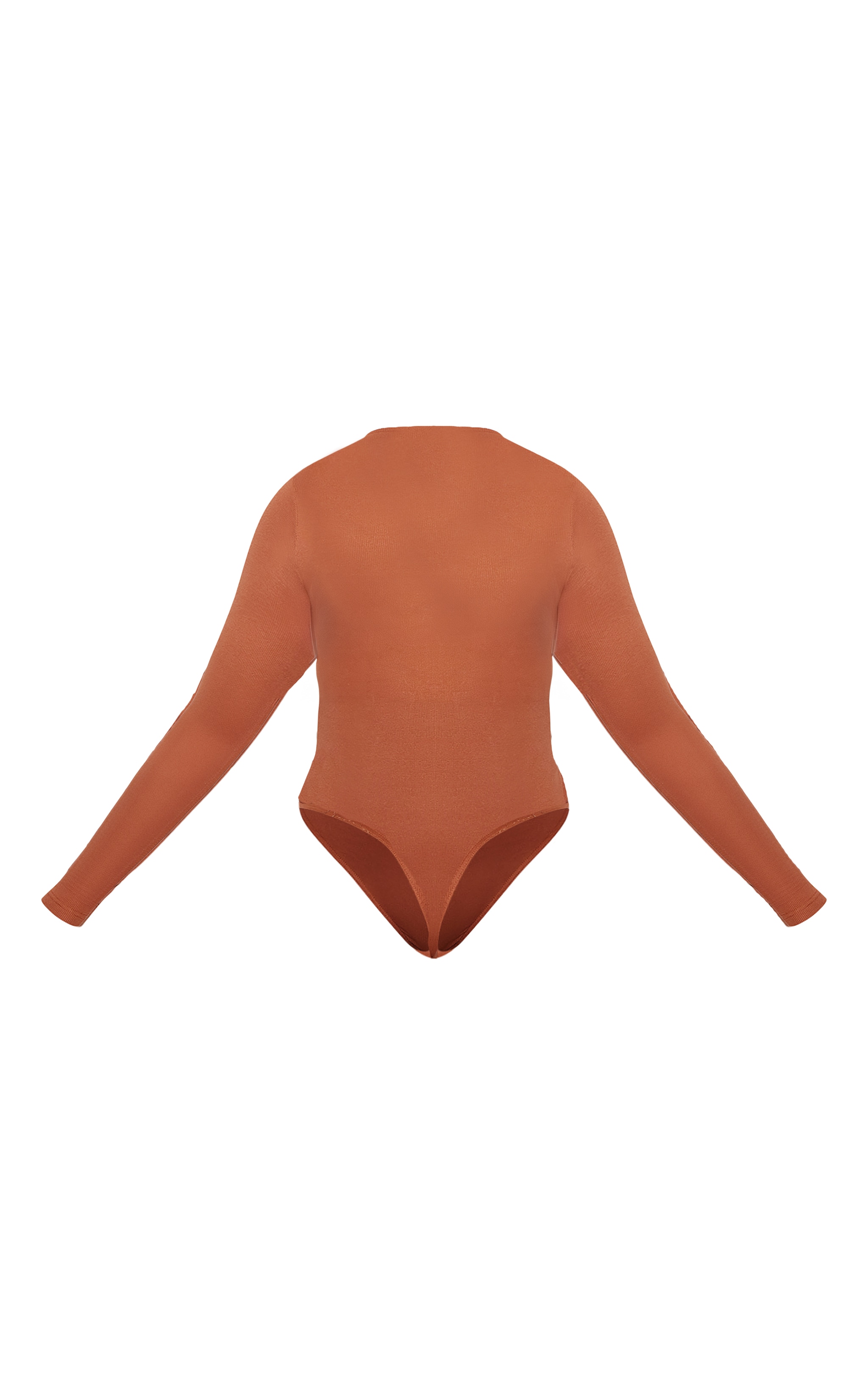 Plus Rust Basic Rib Short Sleeve Crop Top image 6