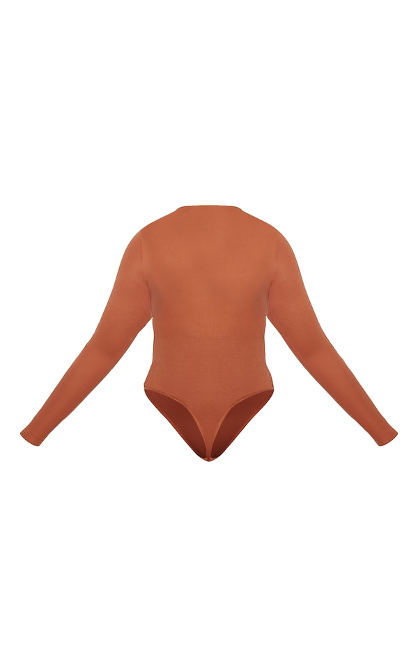 Plus Rust Basic Rib Short Sleeve Crop Top | Plus Size | PLT