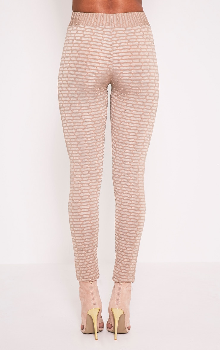 Alecia Stone Waffle Knit High Waisted Leggings Leggings & Hosiery