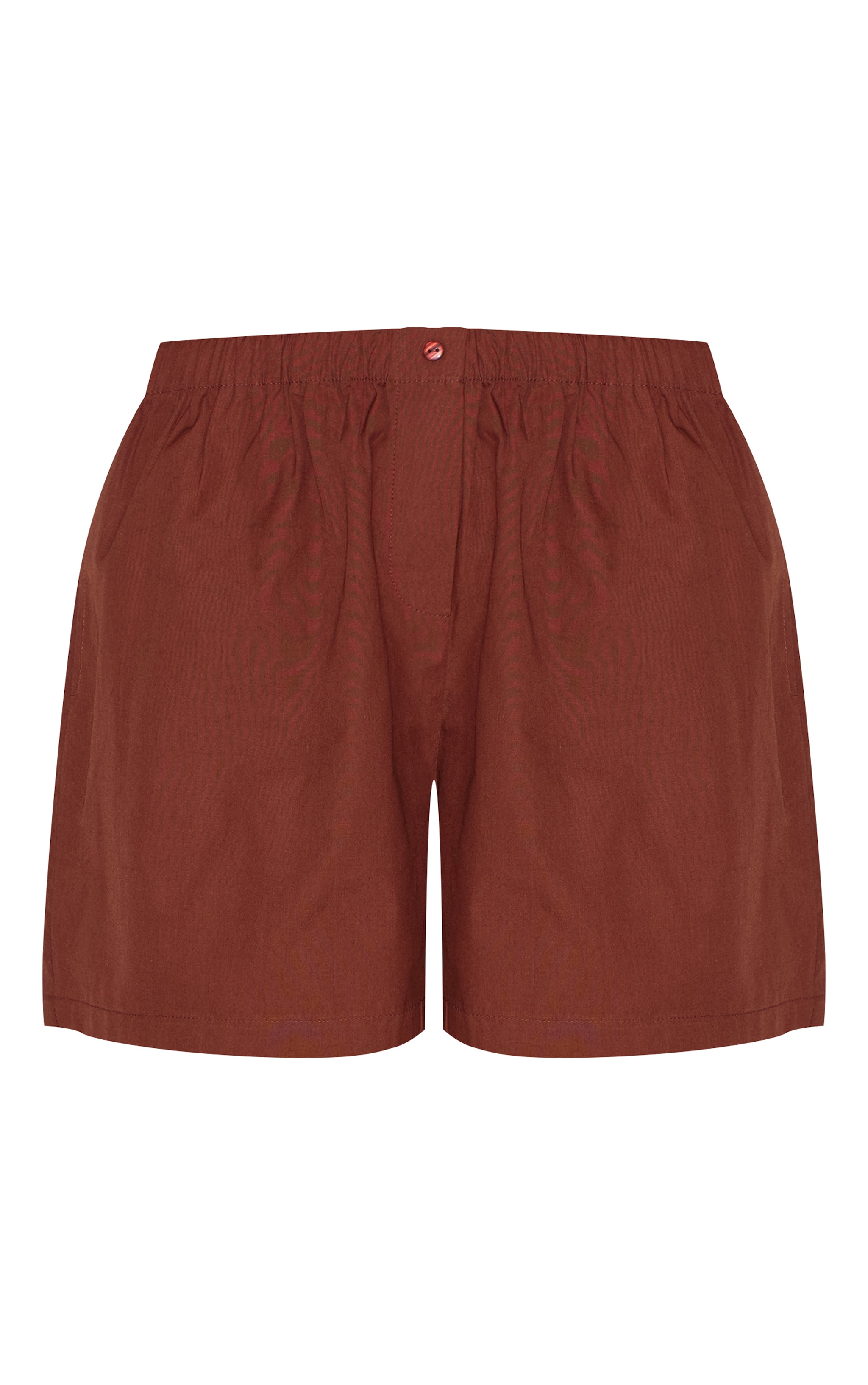 Tall Chocolate Poplin Floaty Shorts image 6