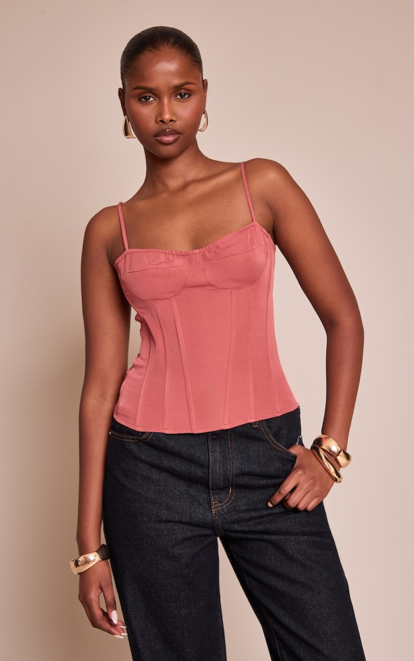 Blush Structured Corset Top