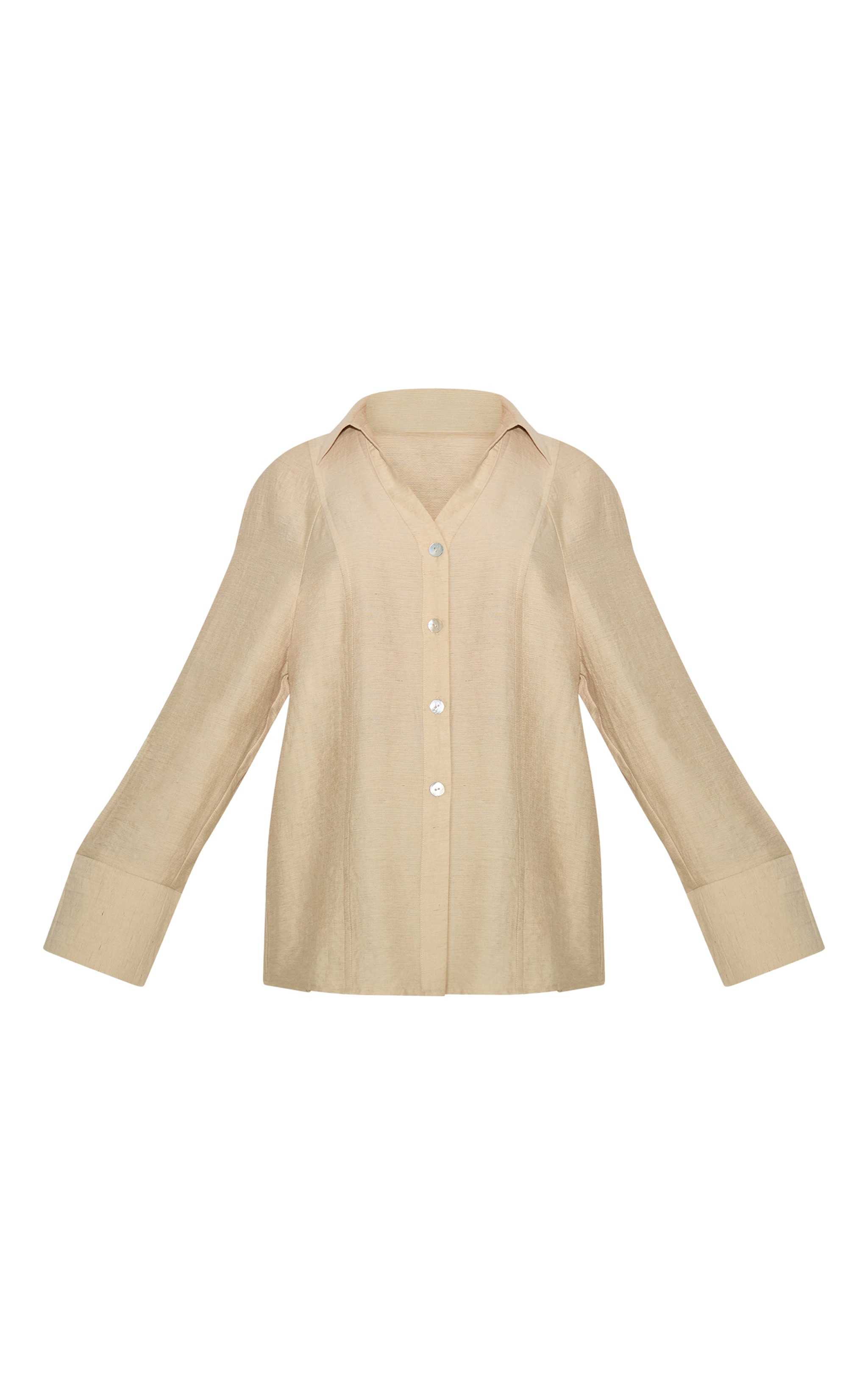 Petite Stone Woven Oversized Shirt image 5