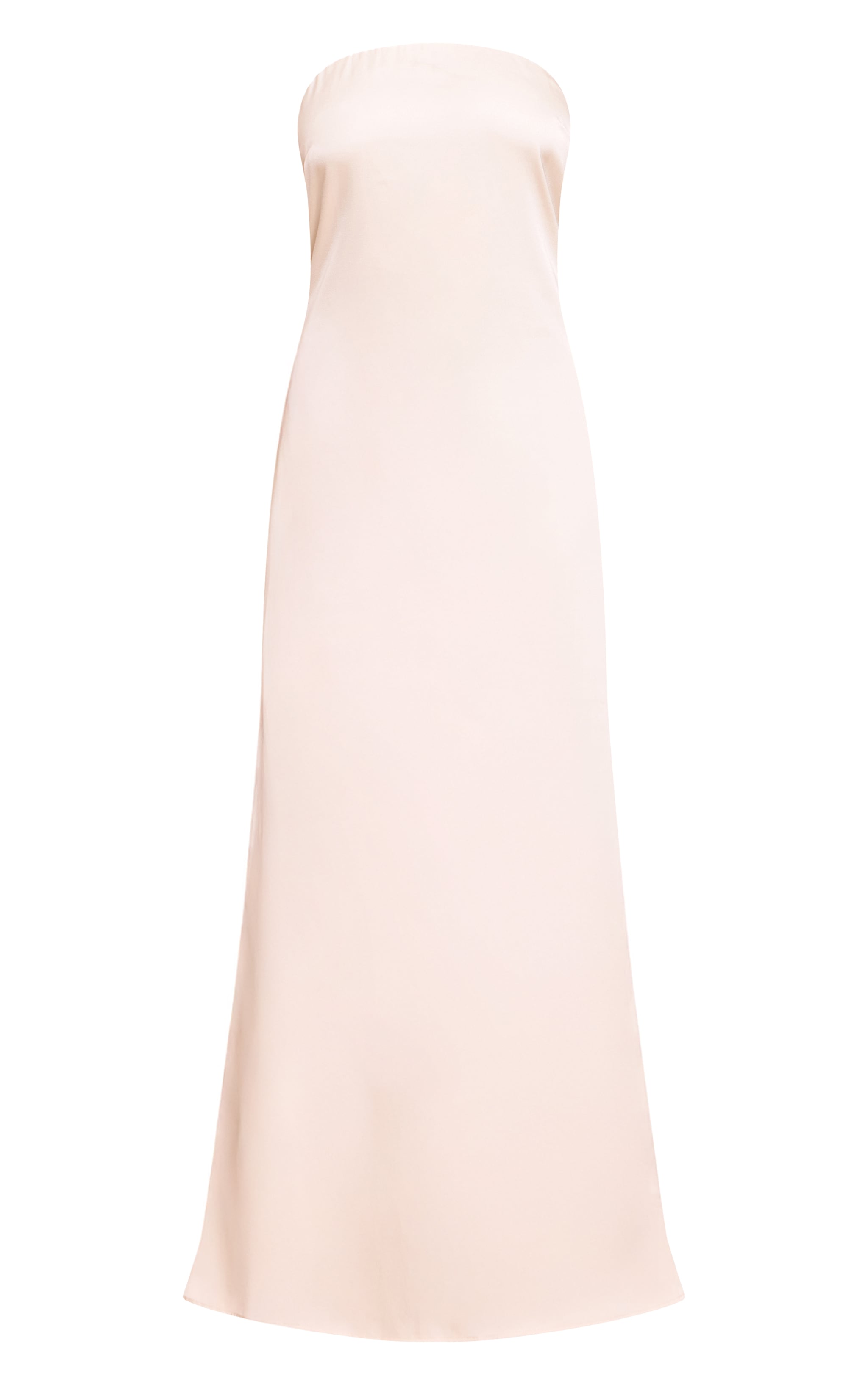 Cream Satin Bandeau Maxi Dress image 5