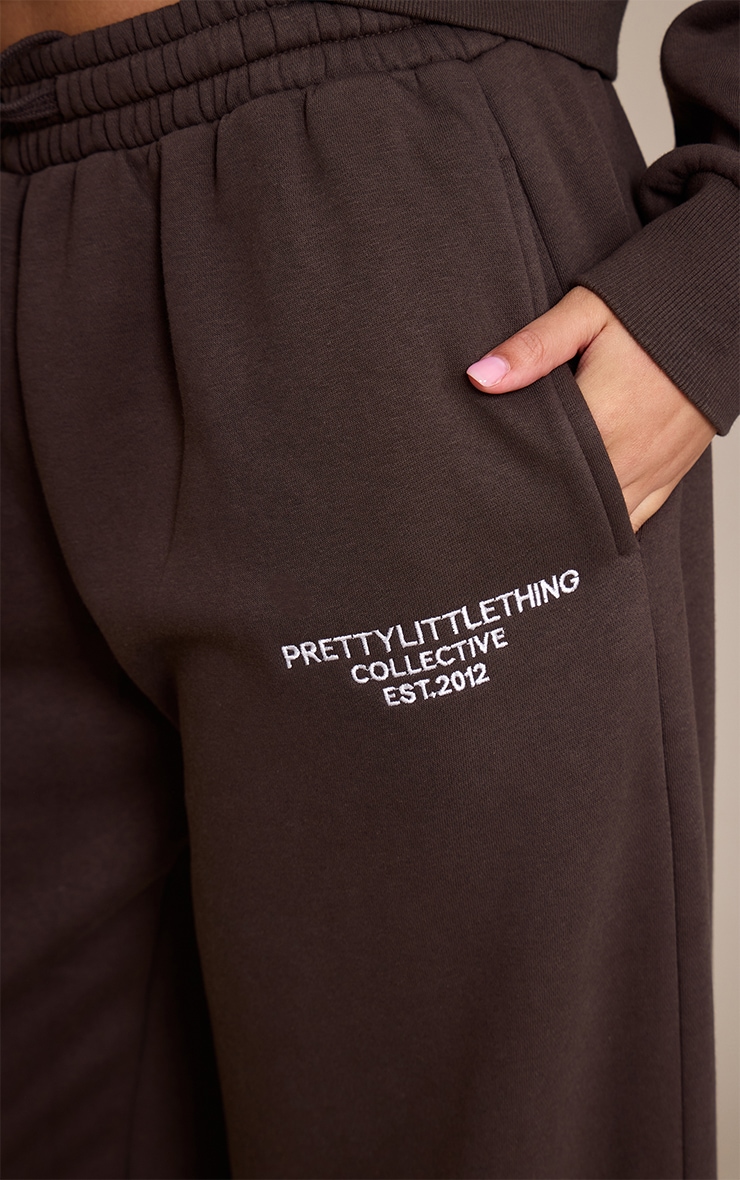 PRETTYLITTLETHING Espresso Print Wide Leg Joggers image 4