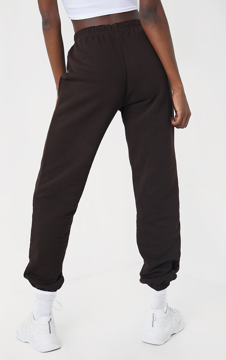 Tall Chocolate Brown Pocket Thigh Casual Sweatpants image 3