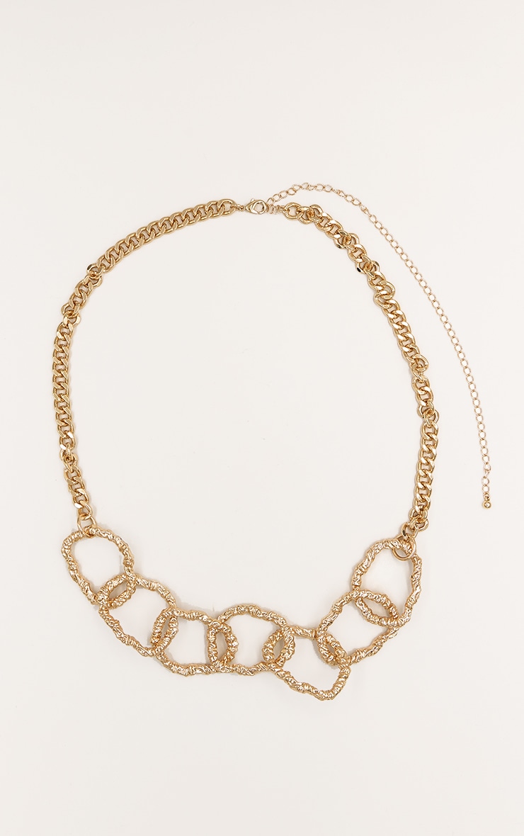 Gold Texture Hoop Chain Belt image 3