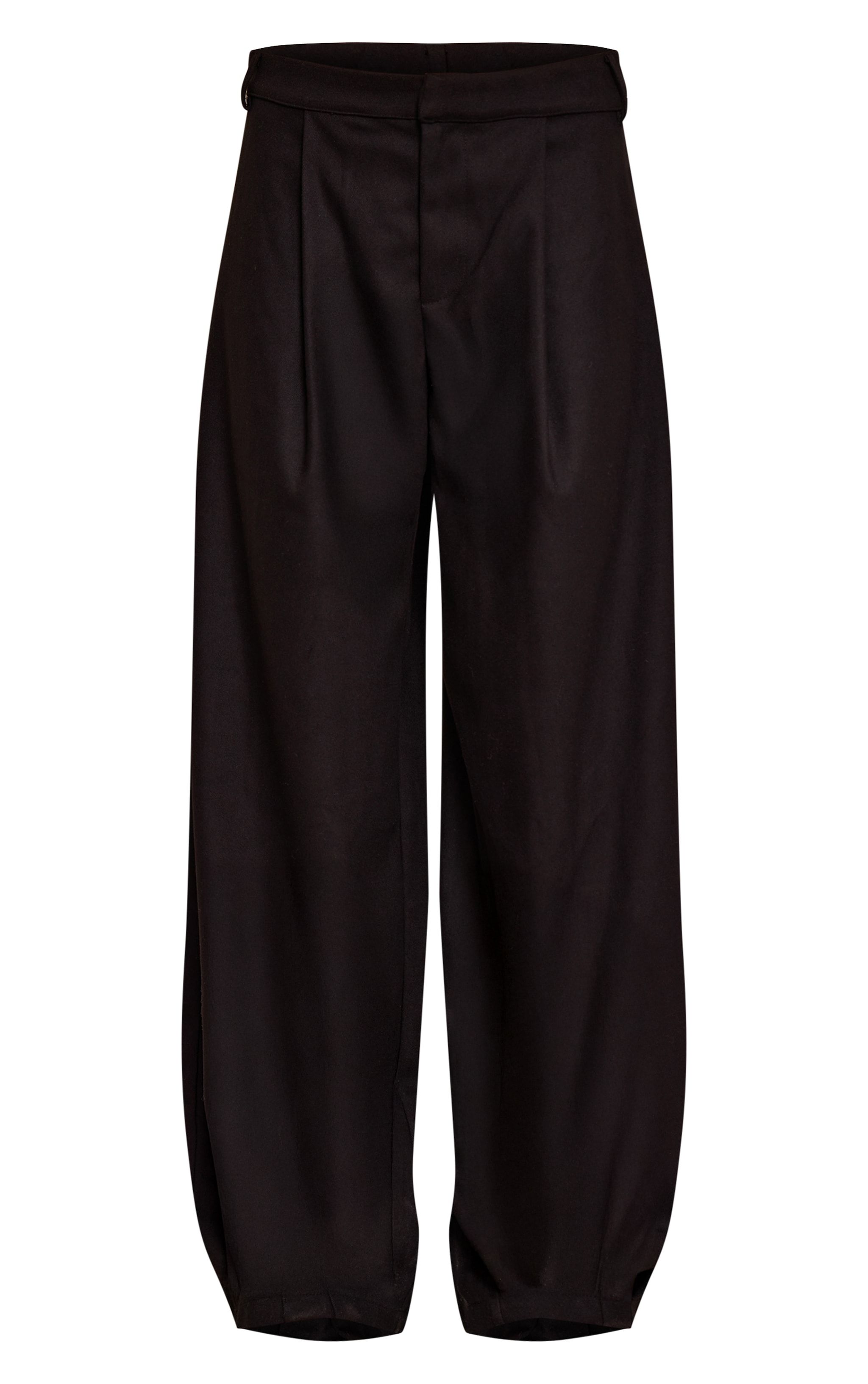 Black Brushed Woven Balloon Pants image 5