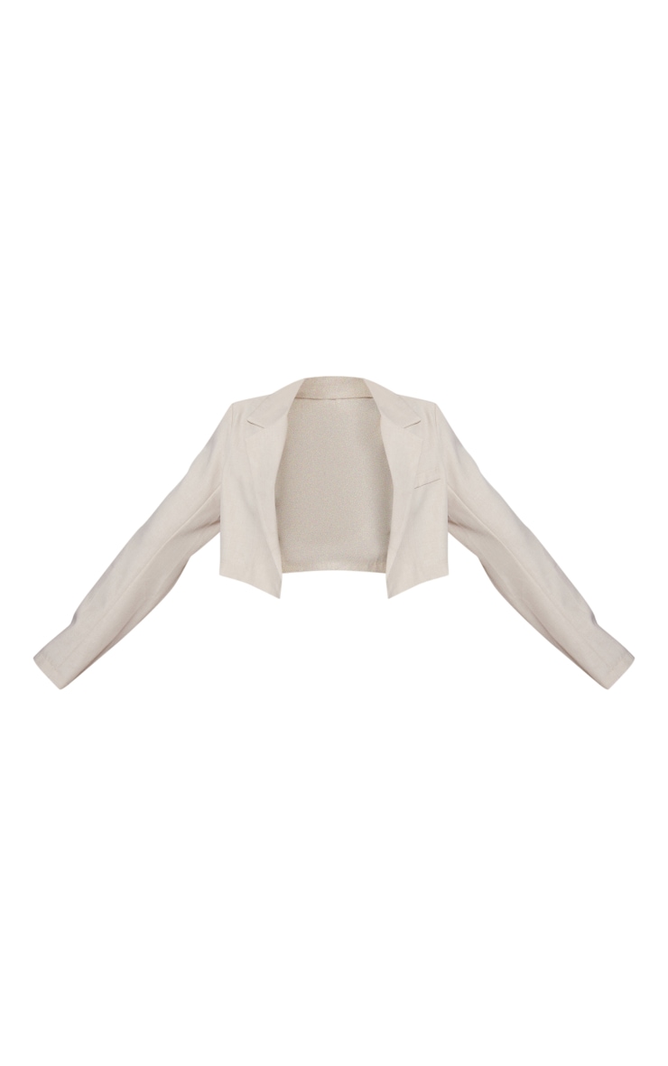 Stone Textured Cropped Blazer image 5