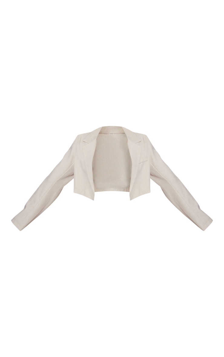 Stone Textured Cropped Blazer image 5