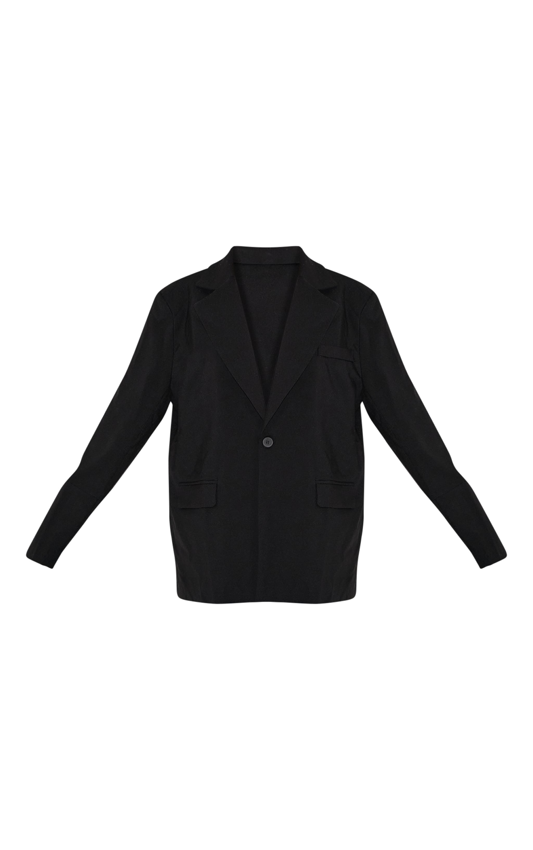 Black Boxy Drop Shoulder Oversized Dad Blazer image 5