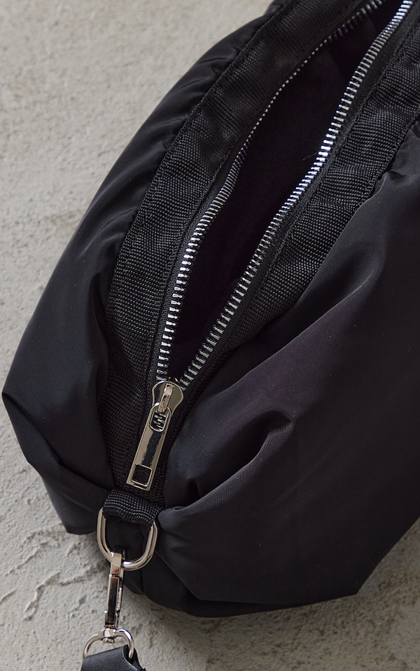 Black Nylon Sling Cross Body Bum Bag PrettyLittleThing