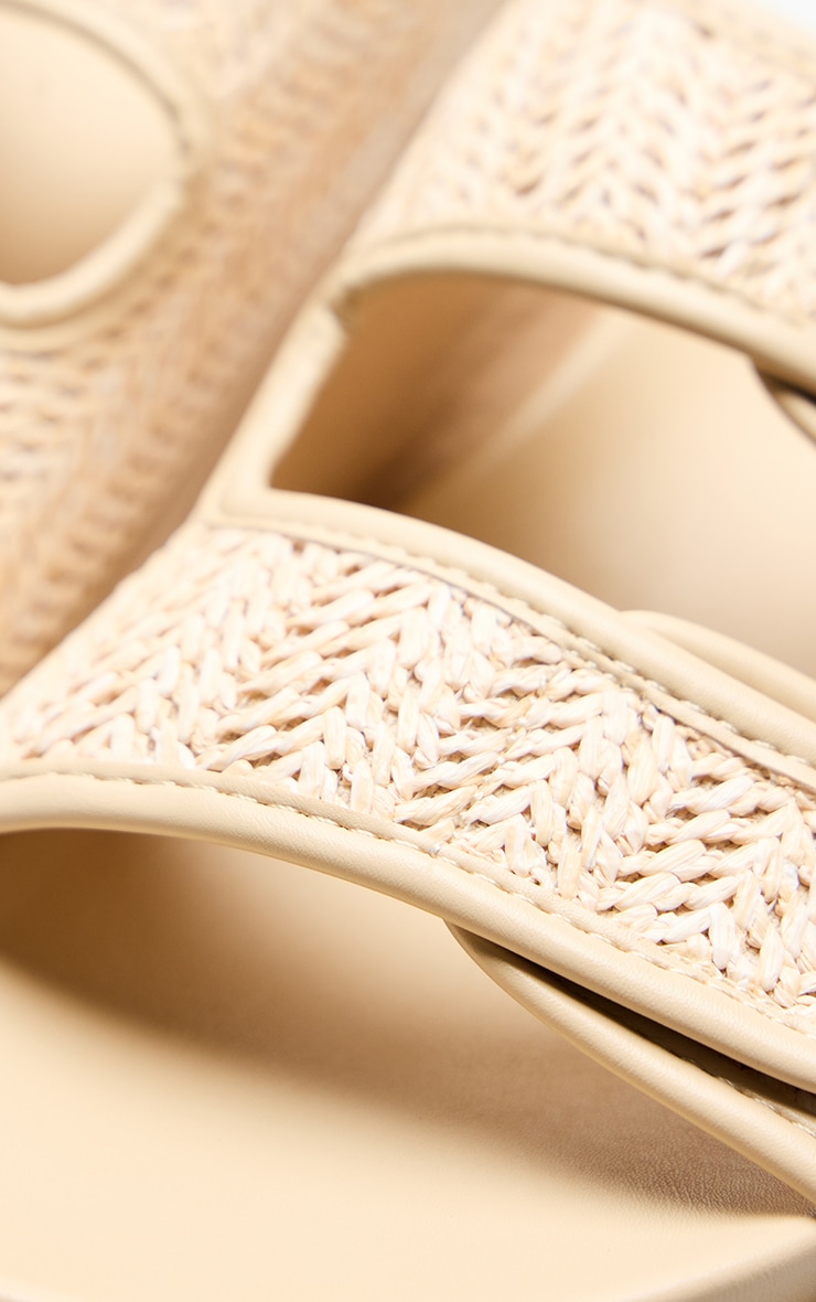 Stone Pu Round Toe Woven Velcro Straps image 5