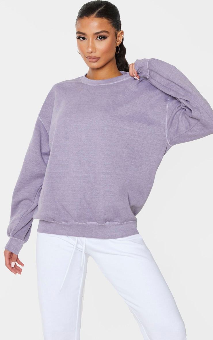 Sweat oversize lilas délavé