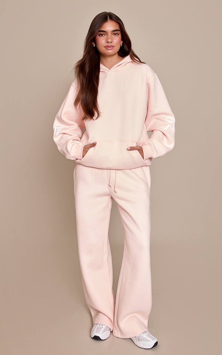 Pink Bow Puff Print Pullover Hoodie image 3