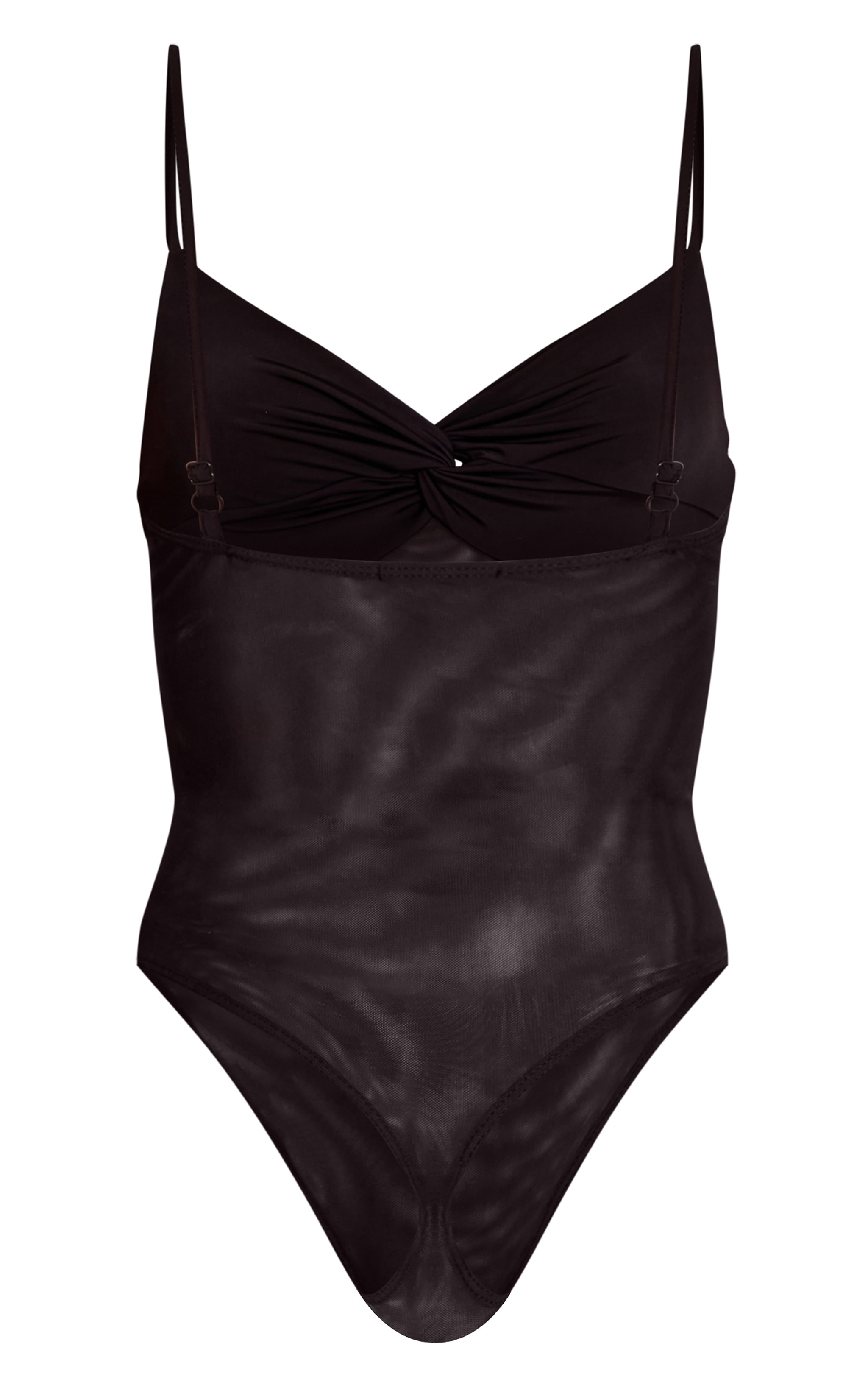 Black Twist Bust Mesh Bodysuit image 6