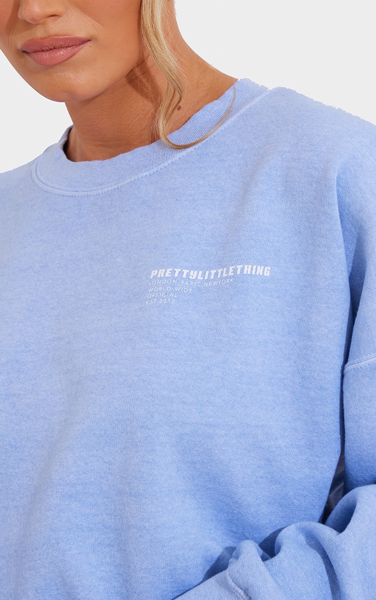 Washed Blue Worldwide Sweatshirt image 4